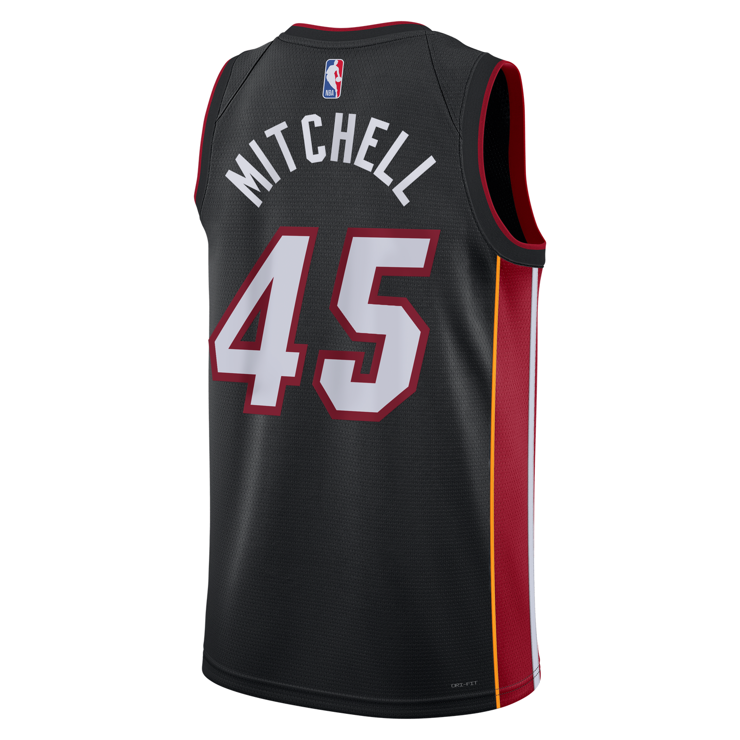 Miami Heat Nike Icon Edition Swingman Jersey - Black - Davion Mitchell - Unisex