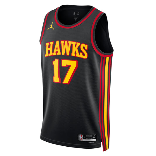 Atlanta Hawks Jordan Statement Edition Swingman Jersey - Black - Onyeka Okongwu - Unisex