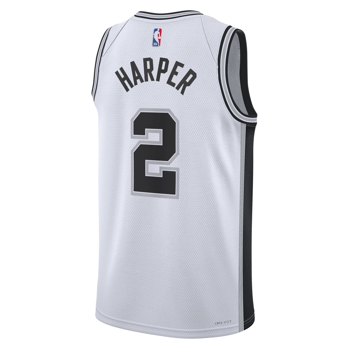 San Antonio Spurs Nike Association Swingman Jersey NBA 2025 First Round Draft Pick - White - Dylan Harper - Youth