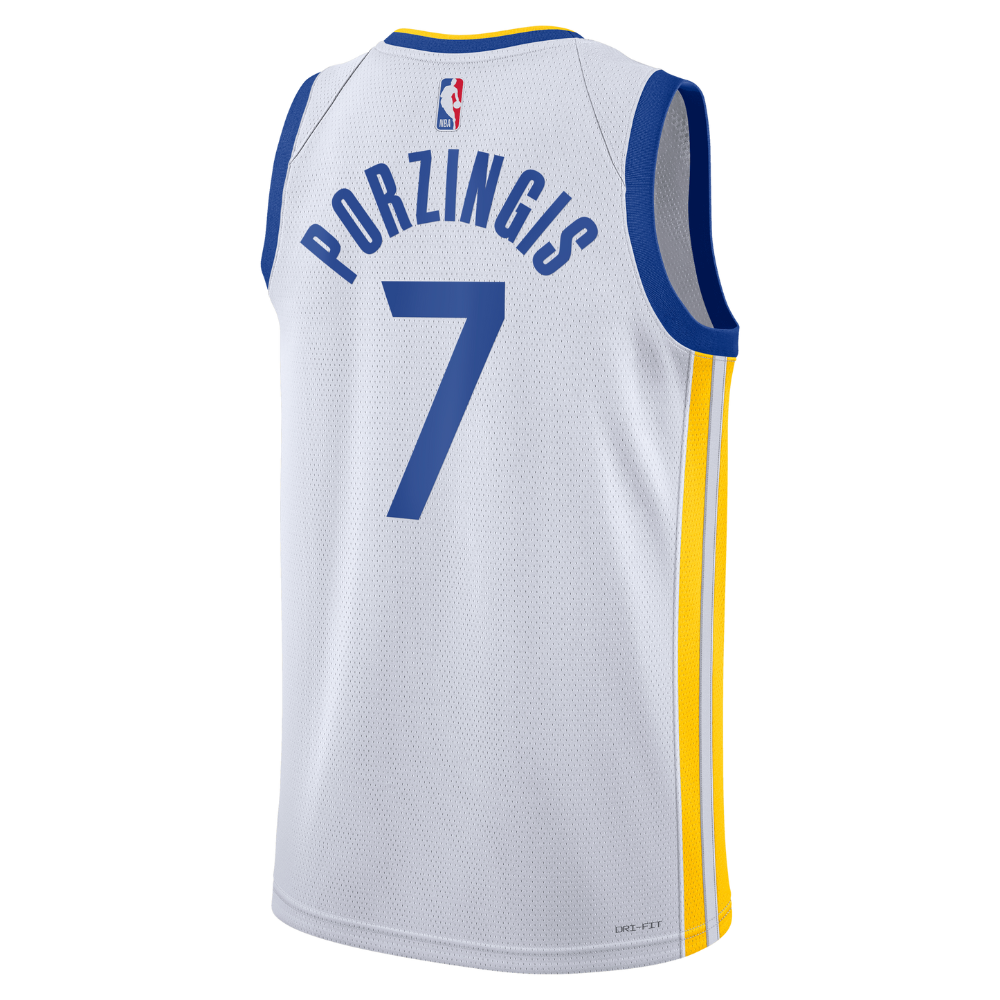 Golden State Warriors Nike Association Edition Swingman Jersey - White - Kristaps Porziņģis - Unisex