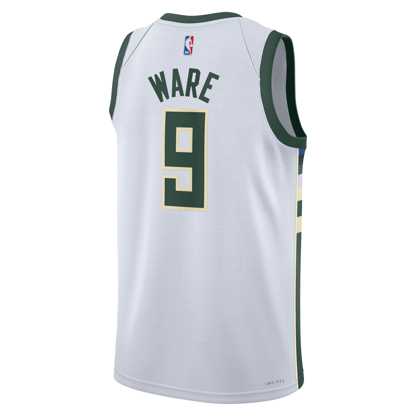 Milwaukee Bucks Nike Association Edition Swingman Jersey - White - Kel'el Ware - Unisex