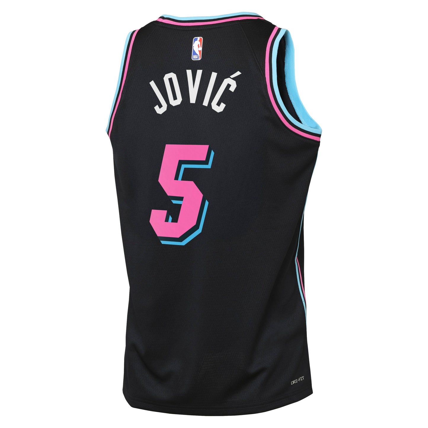Miami Heat Nike 2025/26 City Edition Swingman Jersey - Black - Nikola Jović - Youth
