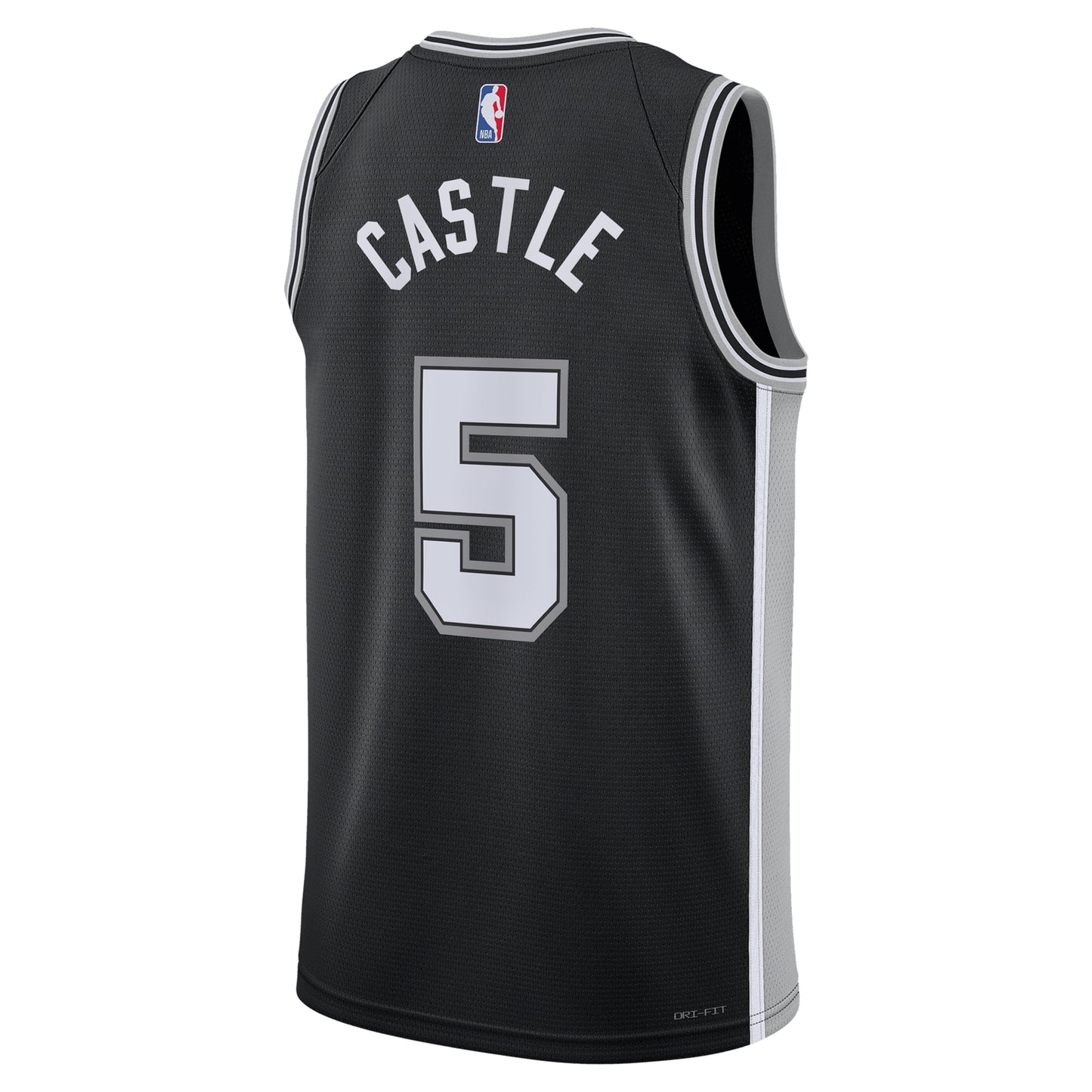 San Antonio Spurs Nike Icon Swingman Jersey - Black - Stephon Castle - Unisex