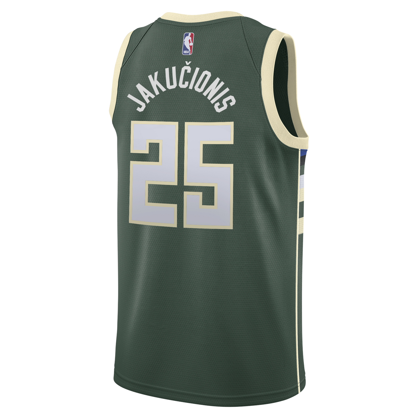 Milwaukee Bucks Nike Icon Edition Swingman Jersey - White - Kasparas Jakučionis - Youth