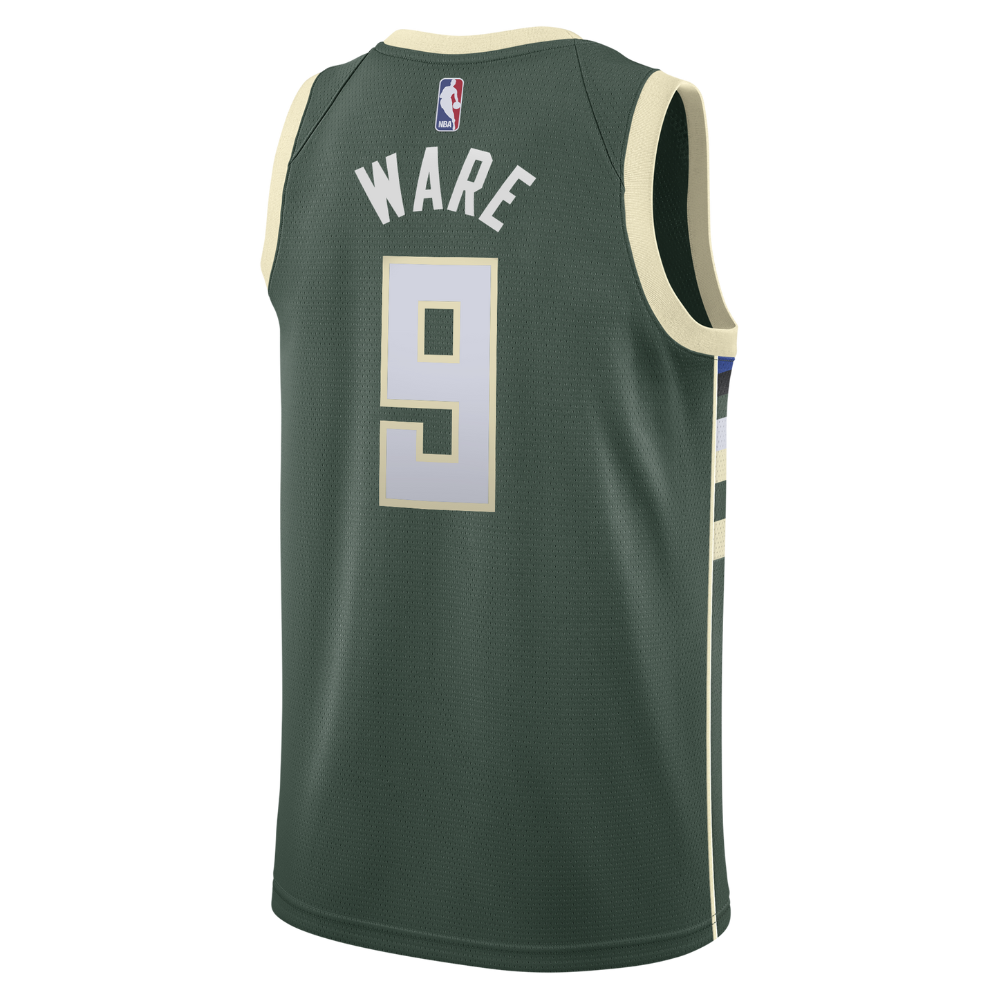 Milwaukee Bucks Nike Icon Edition Swingman Jersey - White - Kel'el Ware - Youth