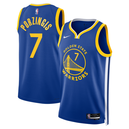 Golden State Warriors Nike Icon Edition Swingman Jersey - Royal - Kristaps Porziņģis - Unisex