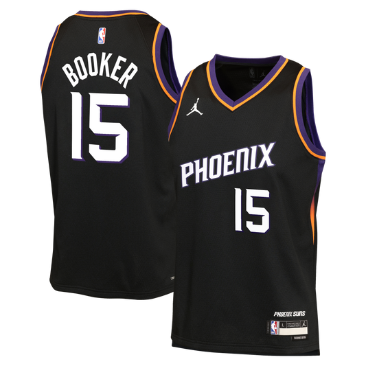 Phoenix Suns Jordan Brand Statement Edition Jersey - Black - Devin Booker - Youth