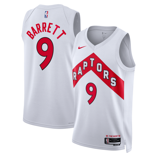 Toronto Raptors Nike Association Edition Swingman Jersey - White - RJ Barrett - Unisex