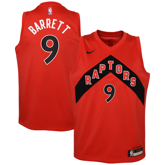 Toronto Raptors Nike Icon Edition Swingman Jersey - Red - RJ Barrett - Youth
