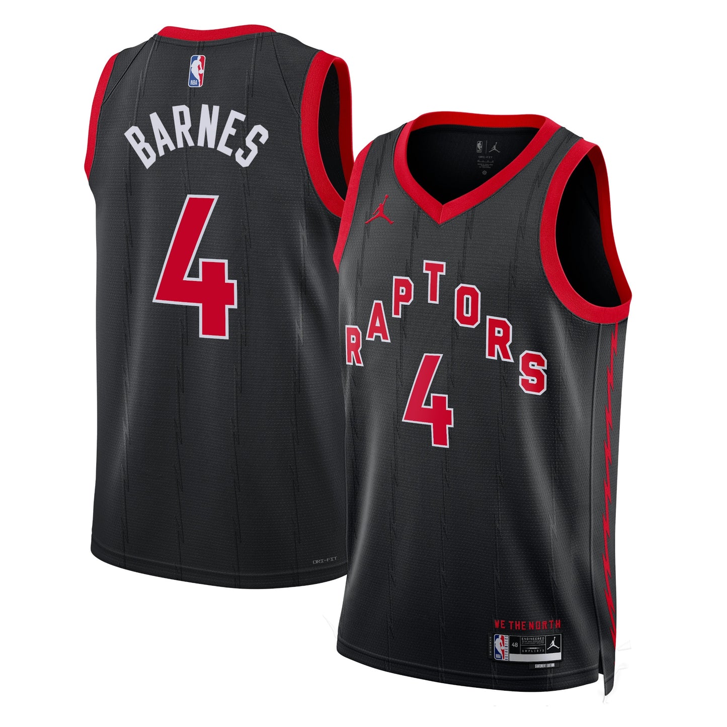 Toronto Raptors Jordan Statement Edition Swingman Jersey - Black - Scottie Barnes - Unisex