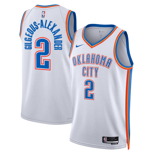 Oklahoma City Thunder Nike Association Edition Swingman Jersey - White - Shai Gilgeous-Alexander - Unisex