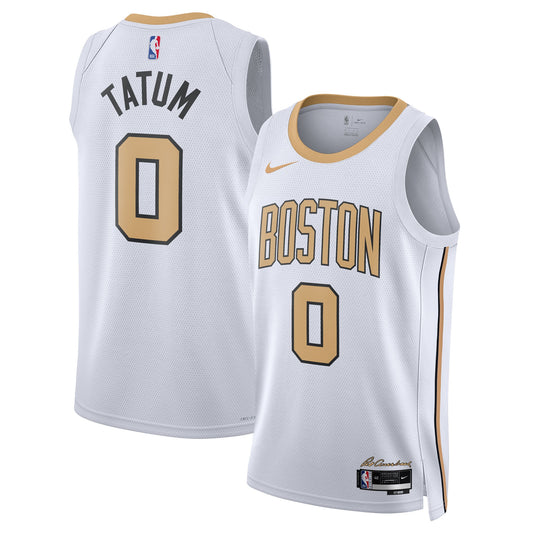Boston Celtics Nike 2025/26 City Edition Swingman Jersey - White - Jayson Tatum - Unisex