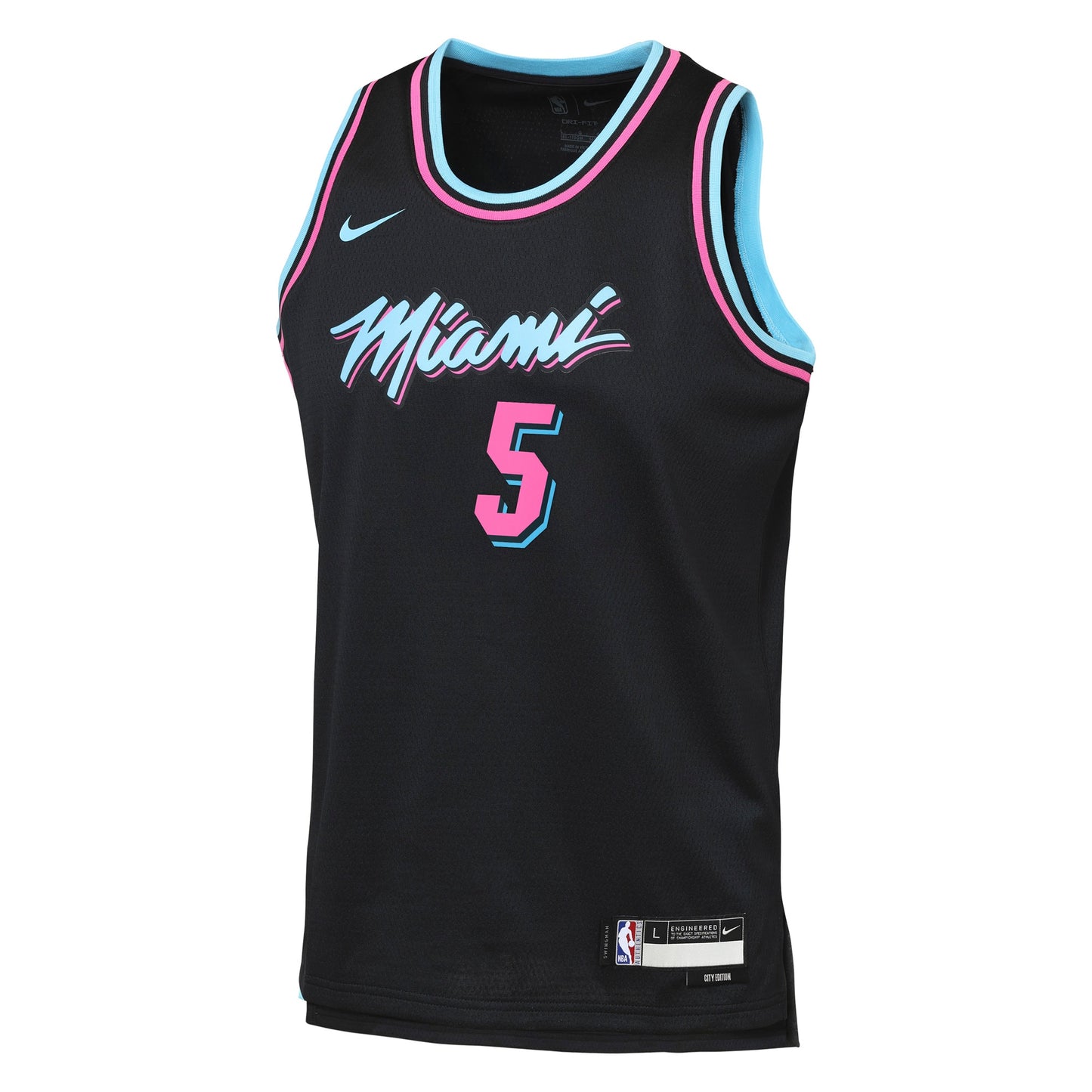 Miami Heat Nike 2025/26 City Edition Swingman Jersey - Black - Nikola Jović - Youth