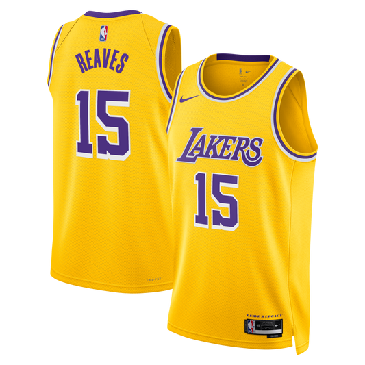 Los Angeles Lakers Nike Icon Edition Swingman Jersey - Gold - Austin Reaves - Unisex