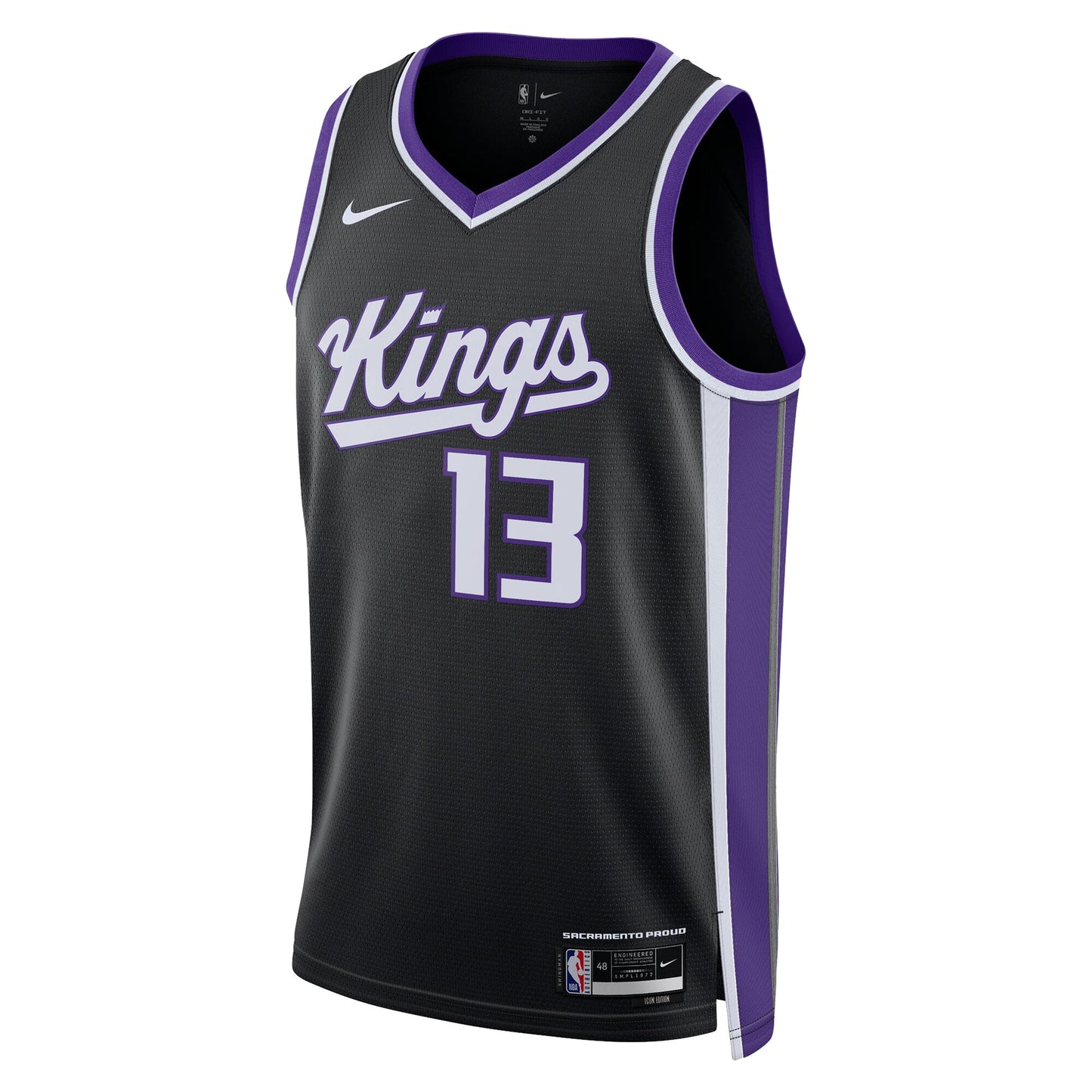 Sacramento Kings Nike Icon Edition Swingman Jersey - Black - Keegan Murray - Unisex
