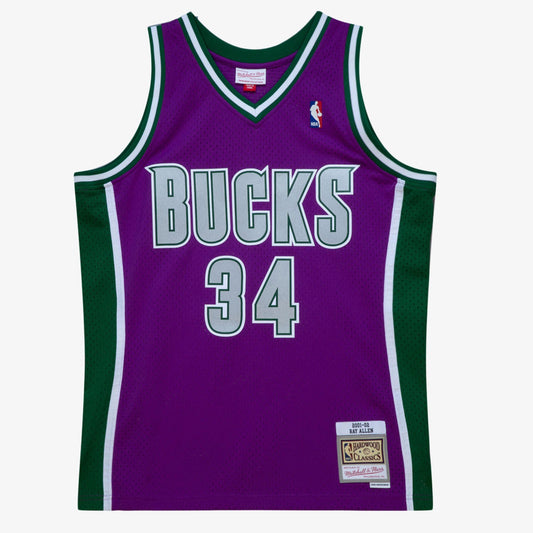 Milwaukee Bucks Mitchell & Ness Swingman Jersey Ray Allen 2001-02