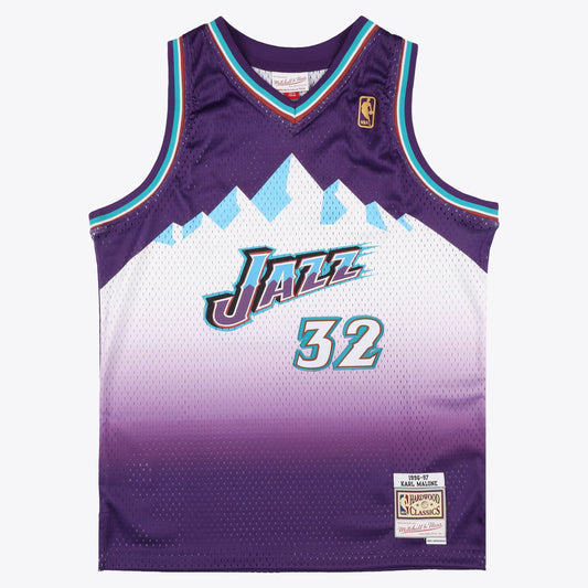 Utah Jazz Mitchell & Ness Road Swingman Jersey - Youth - Karl Malone
