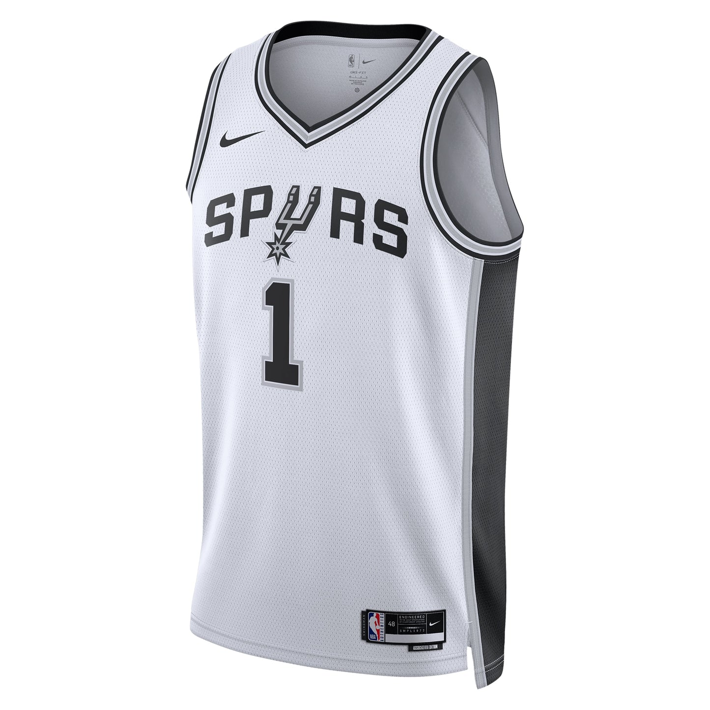 San Antonio Spurs Nike Association Edition Swingman Jersey - White - Victor Wembanyama - Unisex