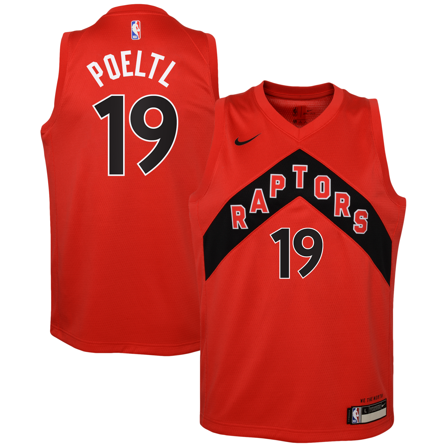 Toronto Raptors Nike Icon Edition Swingman Jersey - Red - Jakob Poeltl - Youth