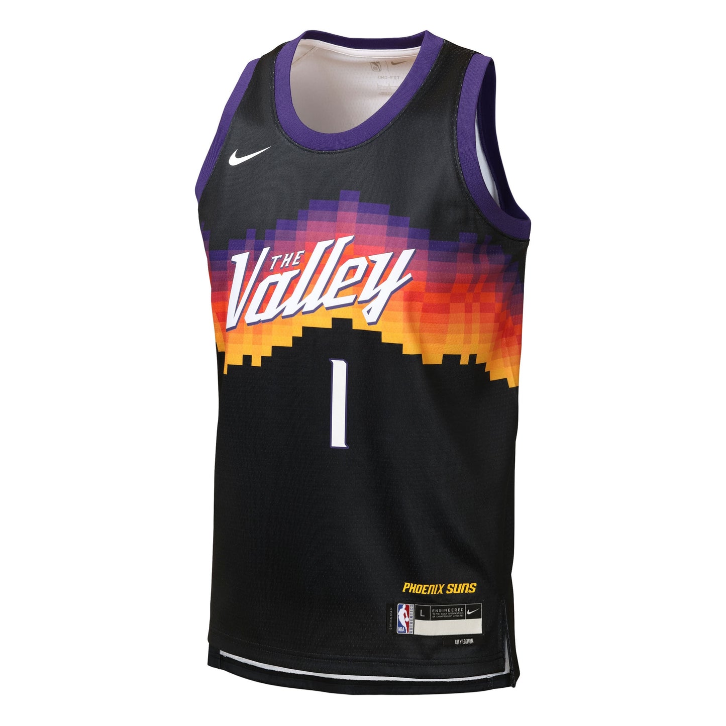 Phoenix Suns Nike 2025/26 City Edition Swingman Jersey - Black - Devin Booker - Youth