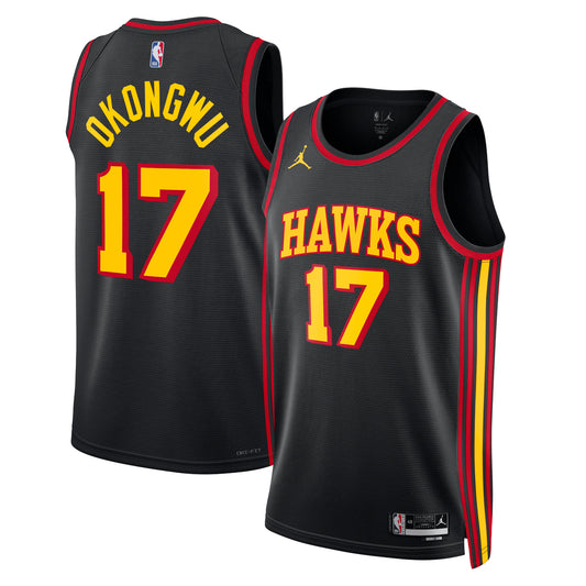 Atlanta Hawks Jordan Statement Edition Swingman Jersey - Black - Onyeka Okongwu - Unisex
