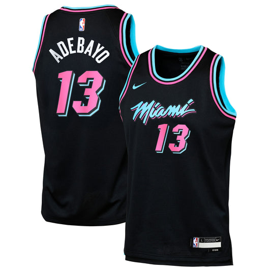 Miami Heat Nike 2025/26 City Edition Swingman Jersey - Black - Bam Adebayo - Youth