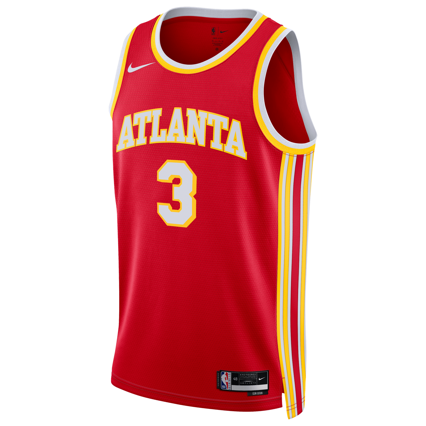 Atlanta Hawks Nike Icon Edition Swingman Jersey - Red - CJ McCollum - Unisex