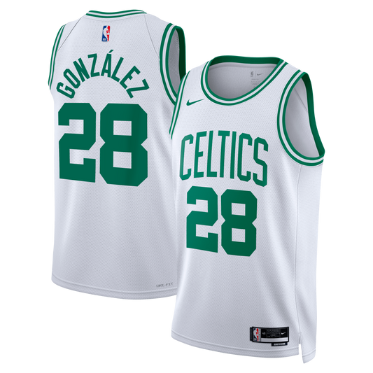 Boston Celtics Nike Association Edition Swingman Jersey - White - Hugo González - Unisex