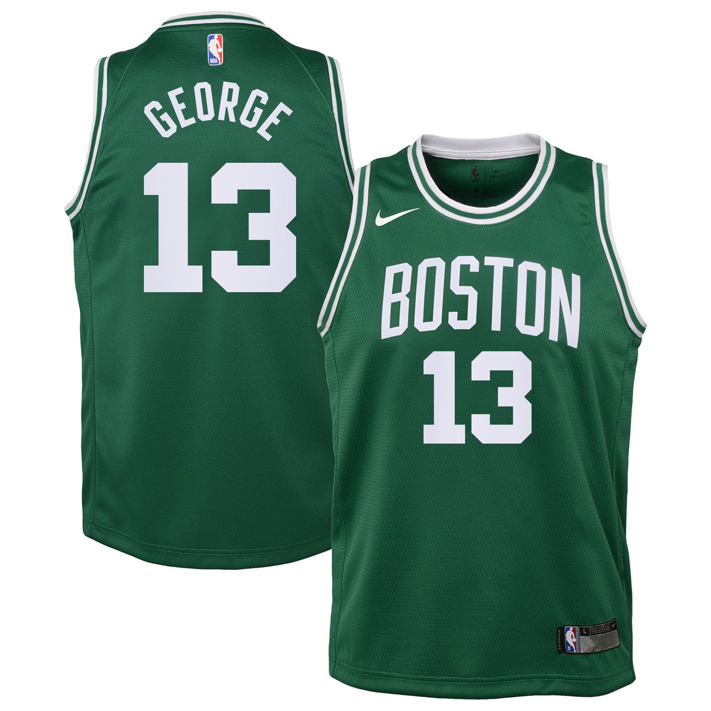 Boston Celtics Nike Replica Icon Edition Jersey - Kelly Green - Paul George - Kids