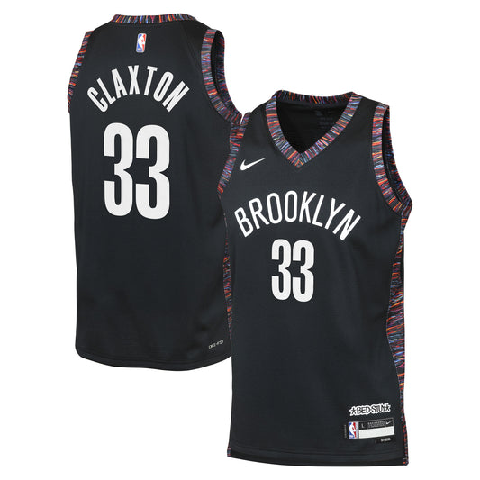 Brooklyn Nets Nike 2025/26 City Edition Swingman Jersey - Black - Nic Claxton - Youth