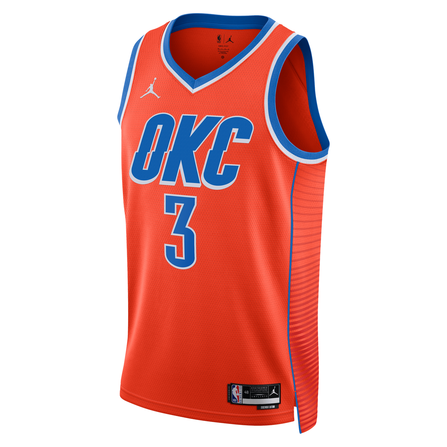 Oklahoma City Thunder Jordan Brand Statement Edition Swingman Jersey - Orange - Jared McCain - Unisex