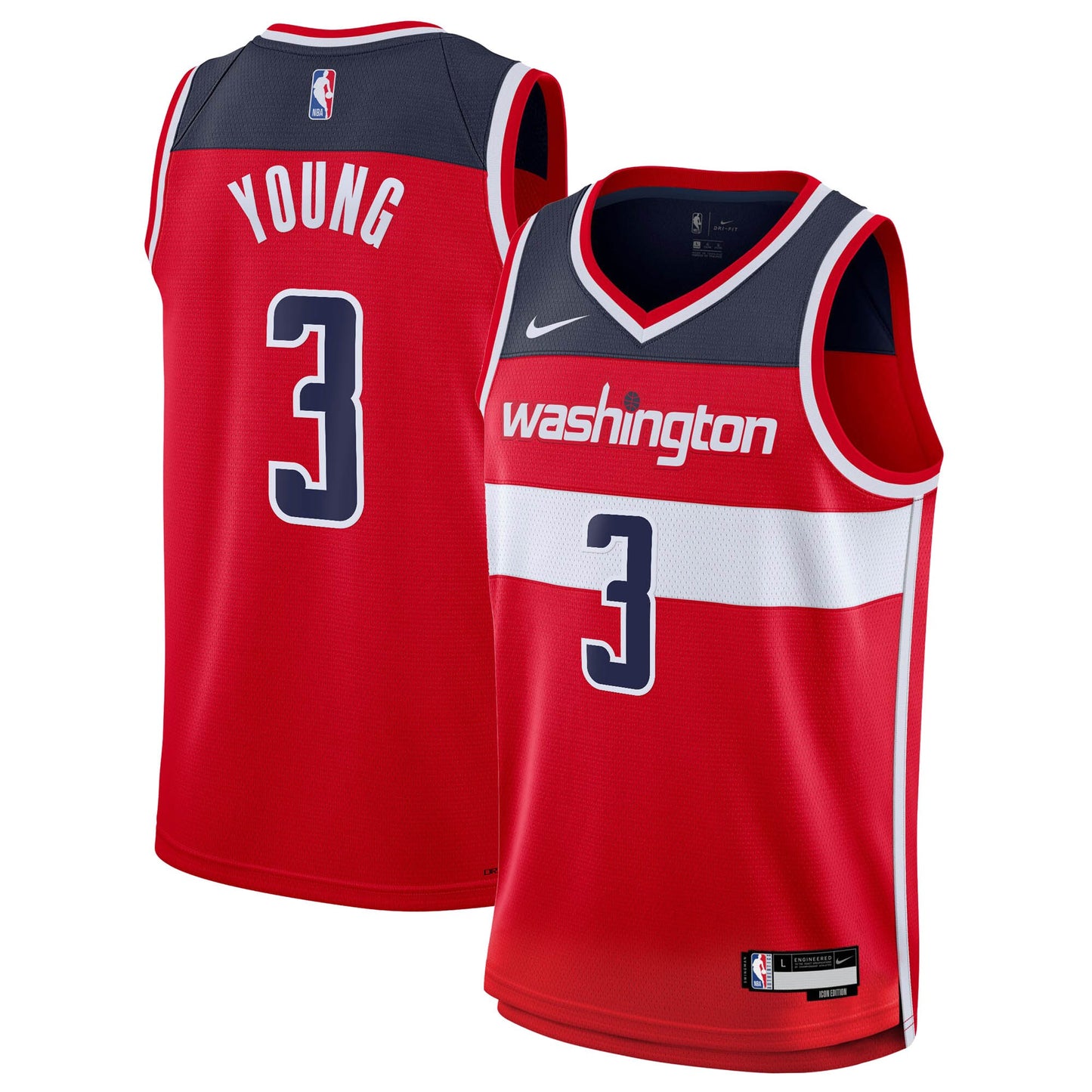 Washington Wizards Nike Icon Edition Swingman Jersey - Red - Trae Young - Youth