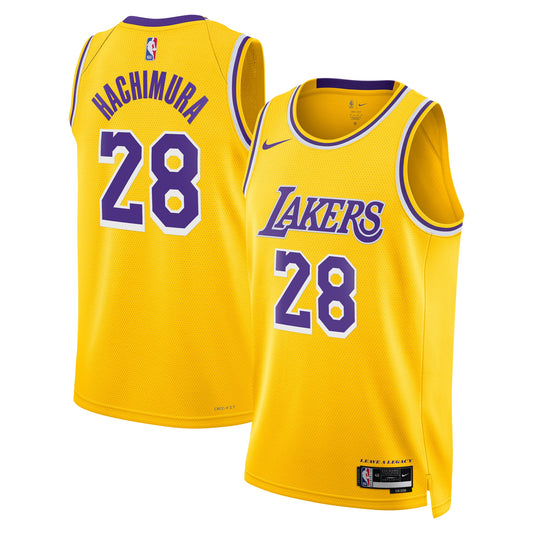 Los Angeles Lakers Nike Icon Swingman Jersey - Gold - Rui Hachimura - Youth