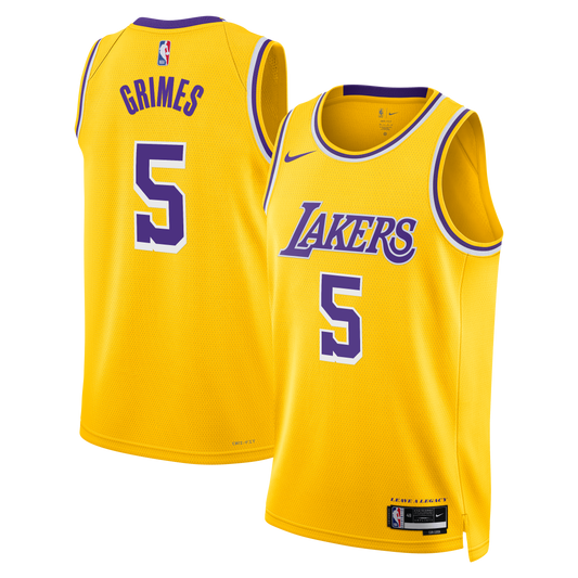 Los Angeles Lakers Nike Icon Edition Swingman Jersey - Gold - Quentin Grimes - Unisex