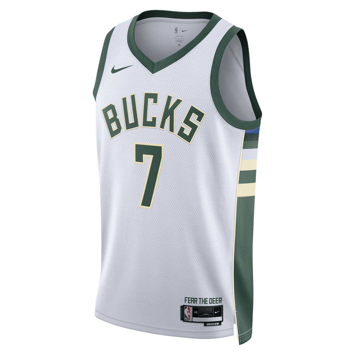 Milwaukee Bucks Nike Association Edition Swingman Jersey - White - Kevin Porter Jr. - Unisex