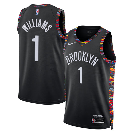 Brooklyn Nets Nike 2025/26 City Edition Swingman Jersey - Black - Ziaire Williams - Unisex