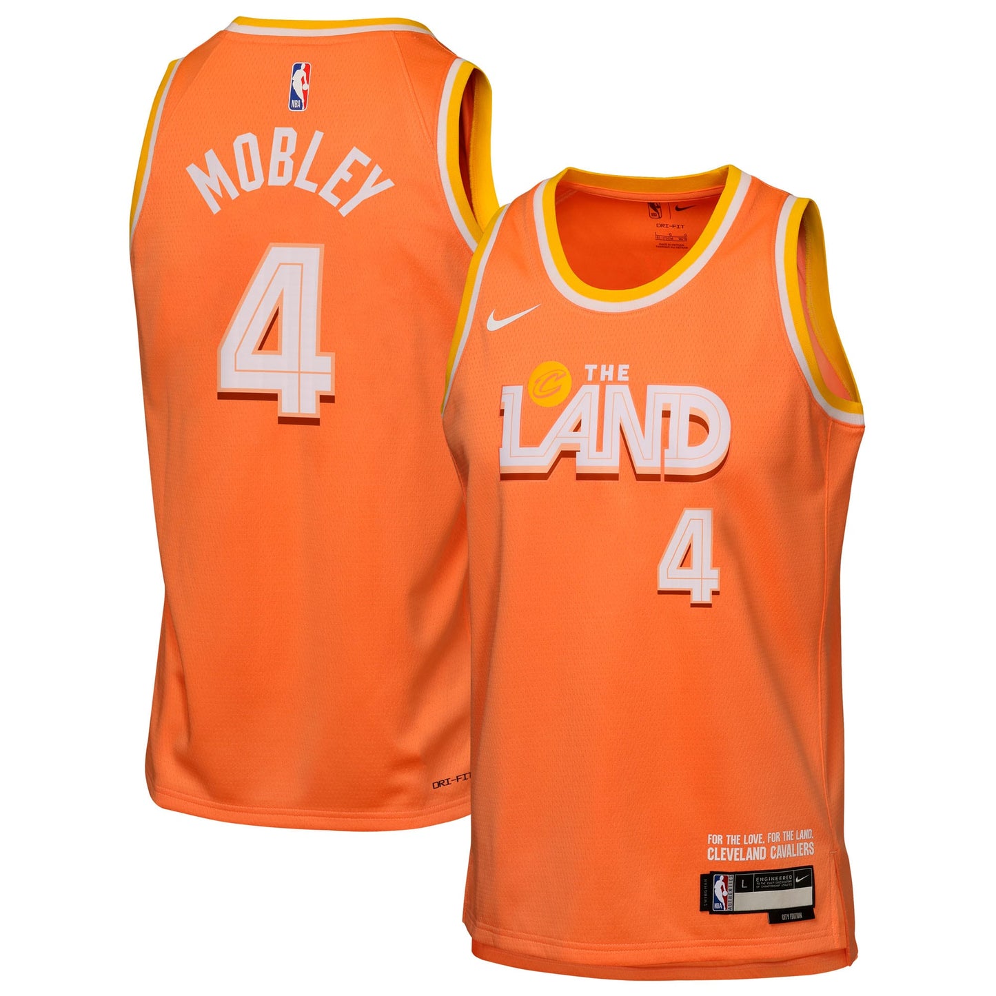 Cleveland Cavaliers Nike 2025/26 City Edition Swingman Jersey - Orange - Evan Mobley - Youth