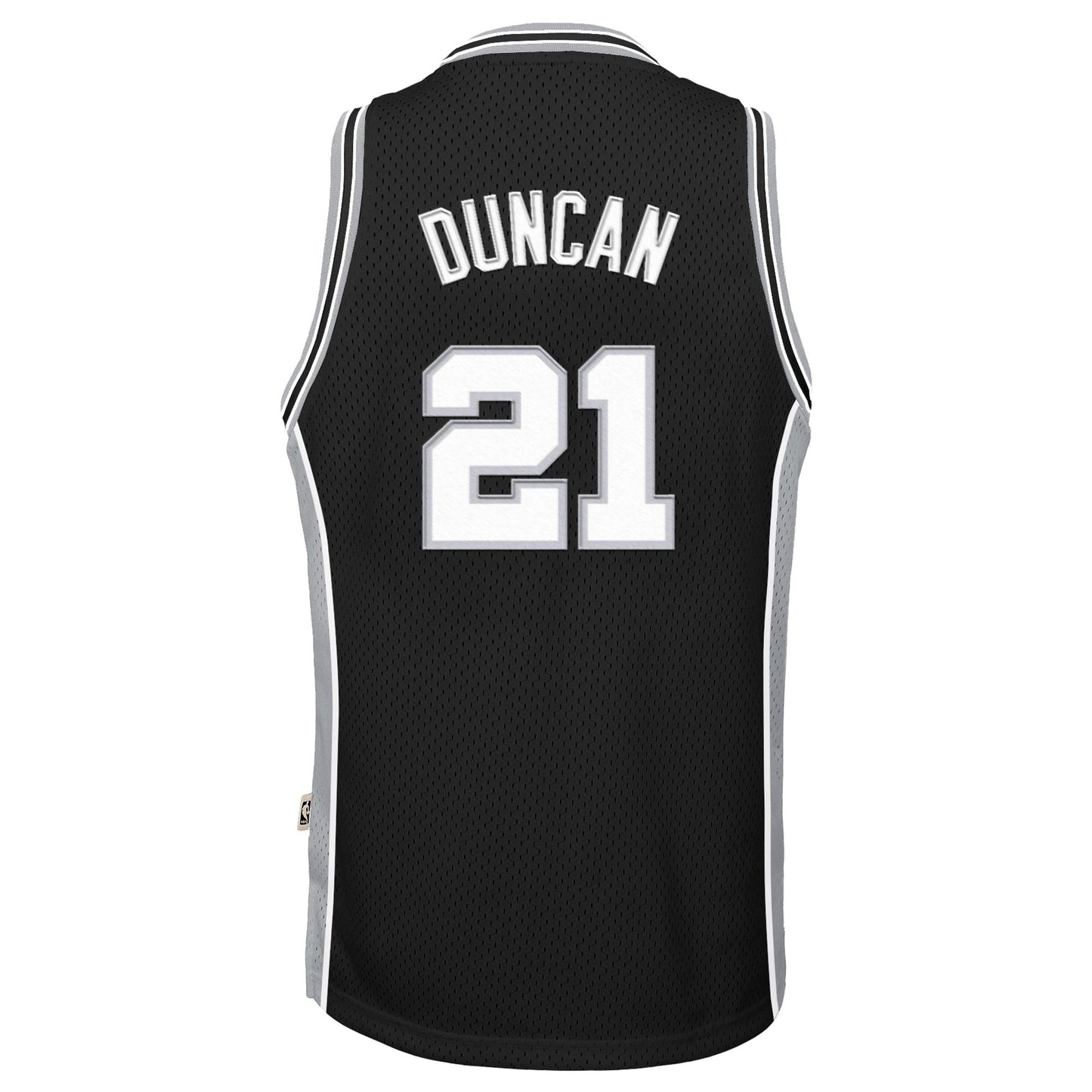 San Antonio Spurs Tim Duncan 1998-99 Hardwood Classics Road Swingman Jersey - Black - Youth
