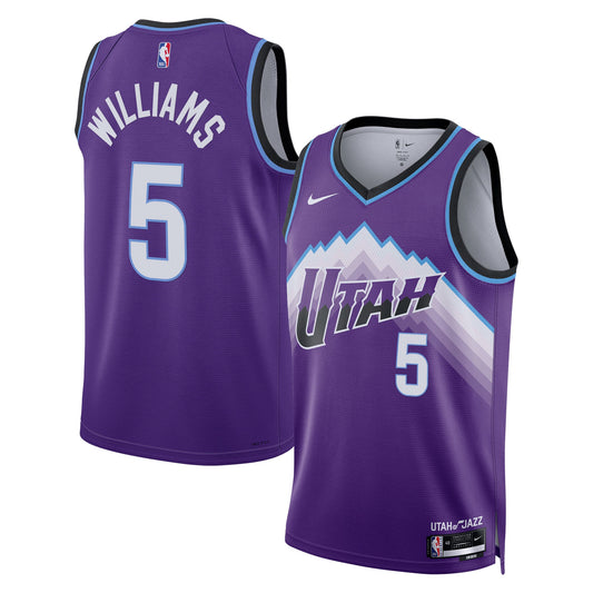 Utah Jazz Nike Replica Icon Edition Swingman Jersey - Purple - Cody Williams - Youth