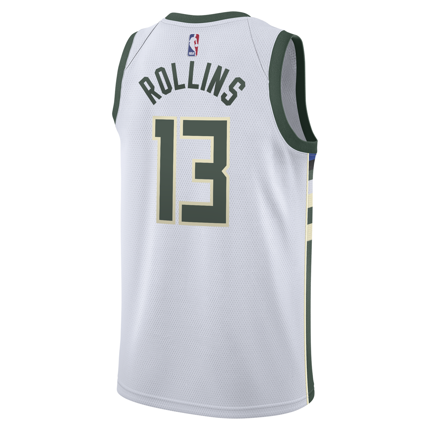 Milwaukee Bucks Nike Association Edition Swingman Jersey - White - Ryan Rollins - Youth