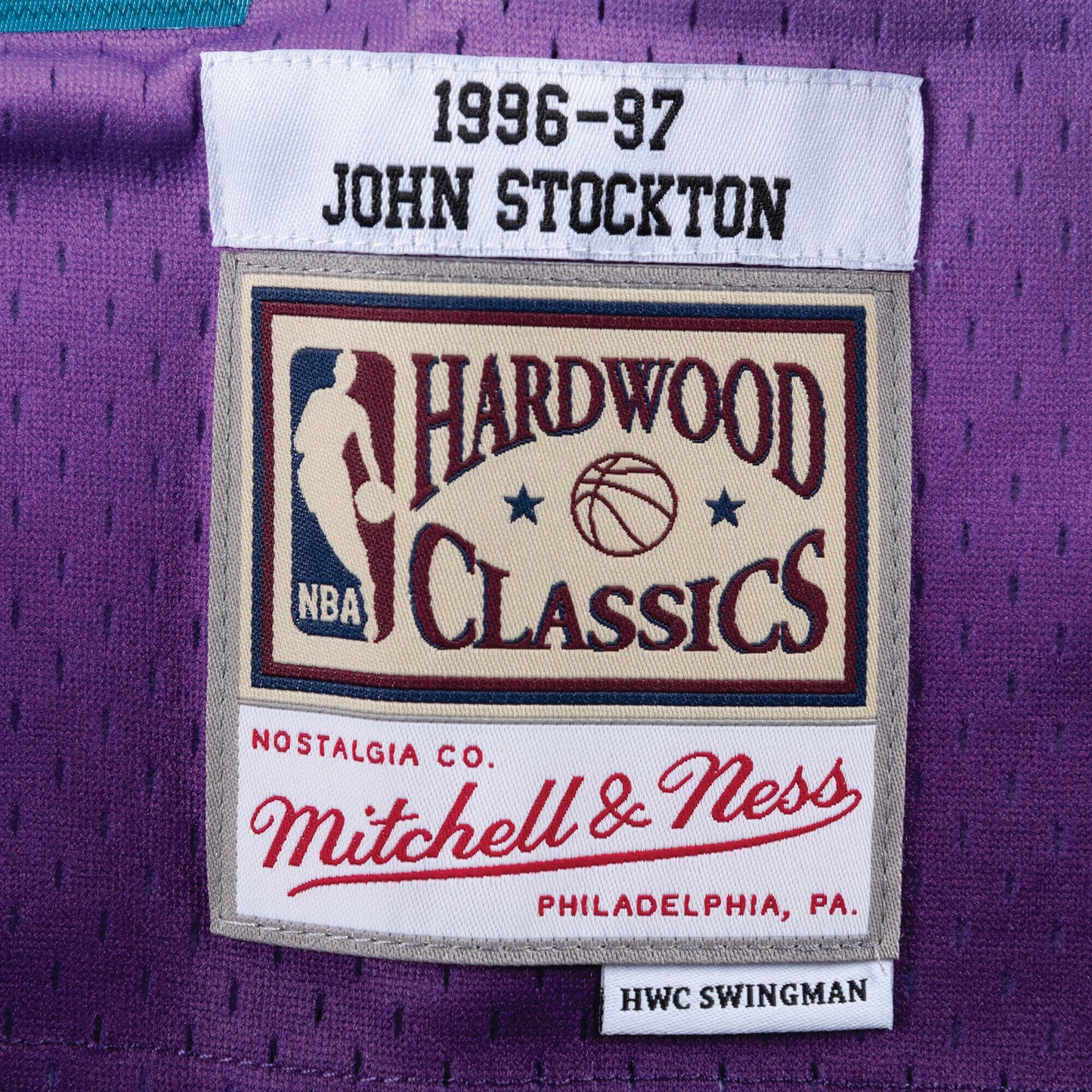 Utah Jazz Mitchell & Ness Swingman Jersey Road John Stockton 1996-97