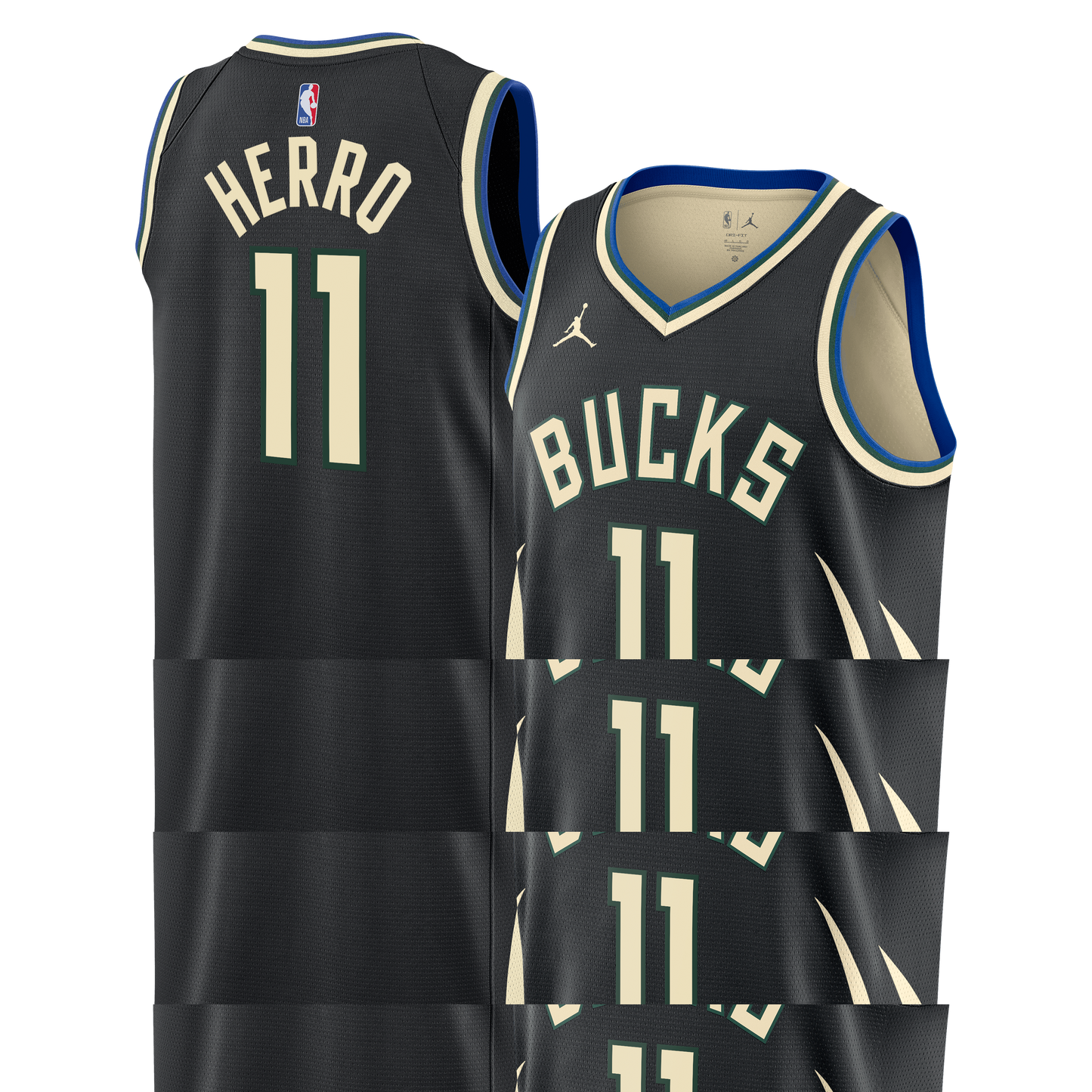 Milwaukee Bucks Jordan Brand Statement Edition Swingman Jersey - Hunter Green - Tyler Herro - Unisex