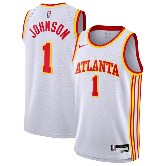 Atlanta Hawks Nike Association Edition Swingman Jersey - White - Jalen Johnson - Youth