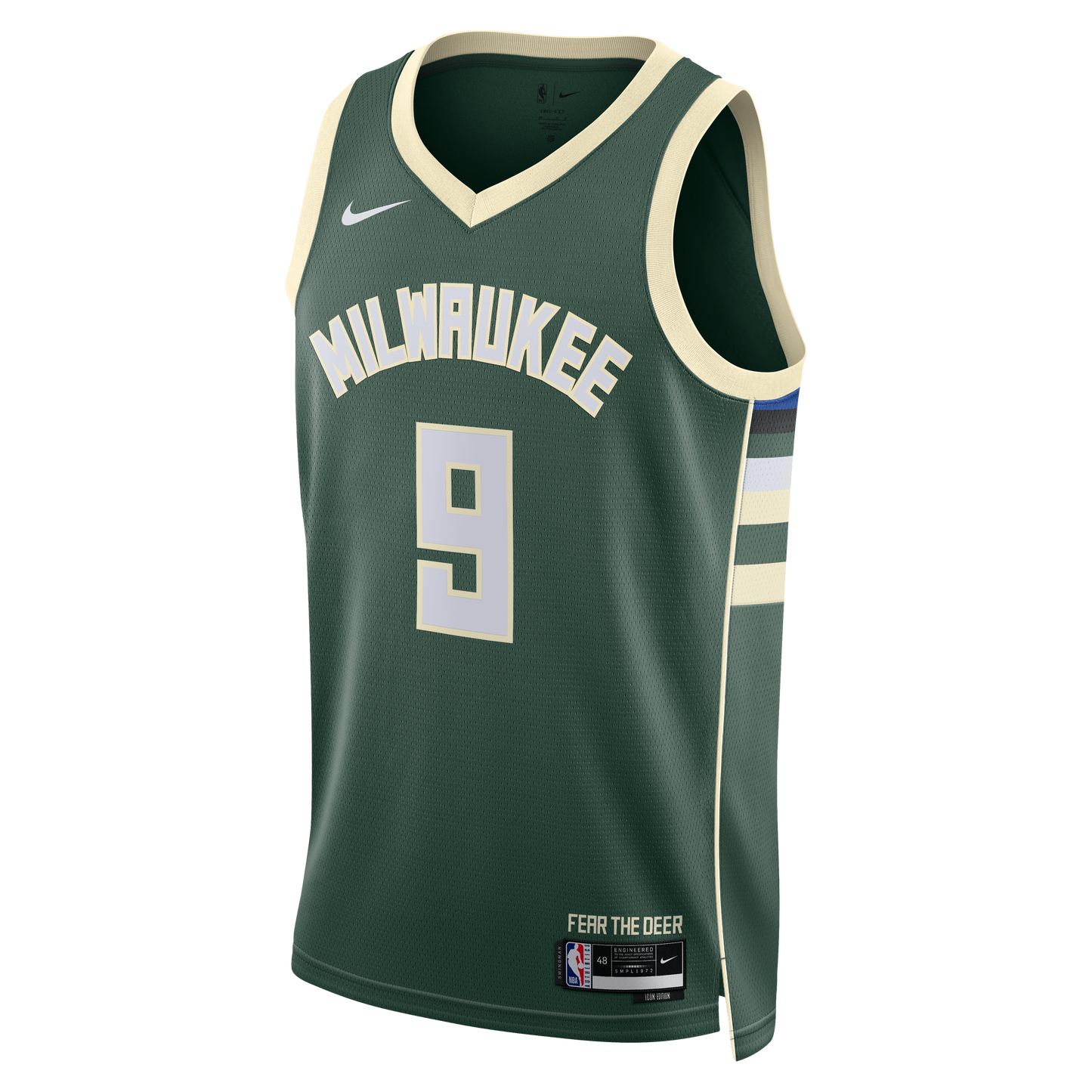 Milwaukee Bucks Nike Icon Edition Swingman Jersey - White - Kel'el Ware - Unisex
