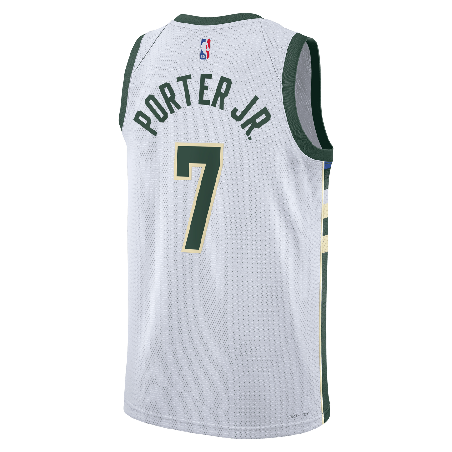 Milwaukee Bucks Nike Association Edition Swingman Jersey - White - Kevin Porter Jr. - Unisex