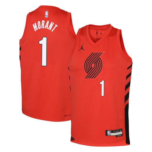 Portland Trail Blazers Jordan Brand Statement Edition Swingman Jersey - Red - Ja Morant - Youth