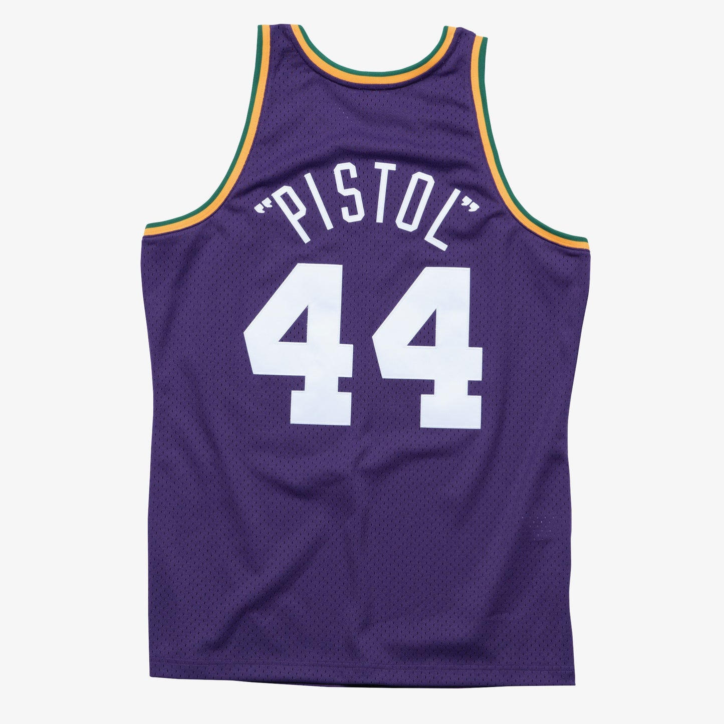 New Orleans Jazz Mitchell & Ness Pete Maravich 1974 Swingman Road Authentic Jersey - Purple