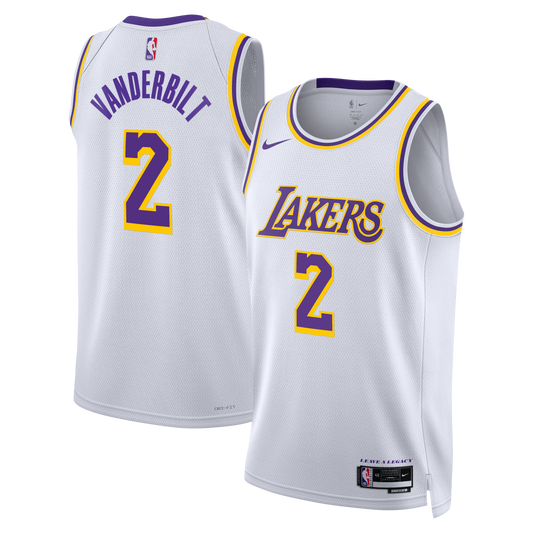 Los Angeles Lakers Nike Association Edition Swingman Jersey - White - Jarred Vanderbilt - Unisex
