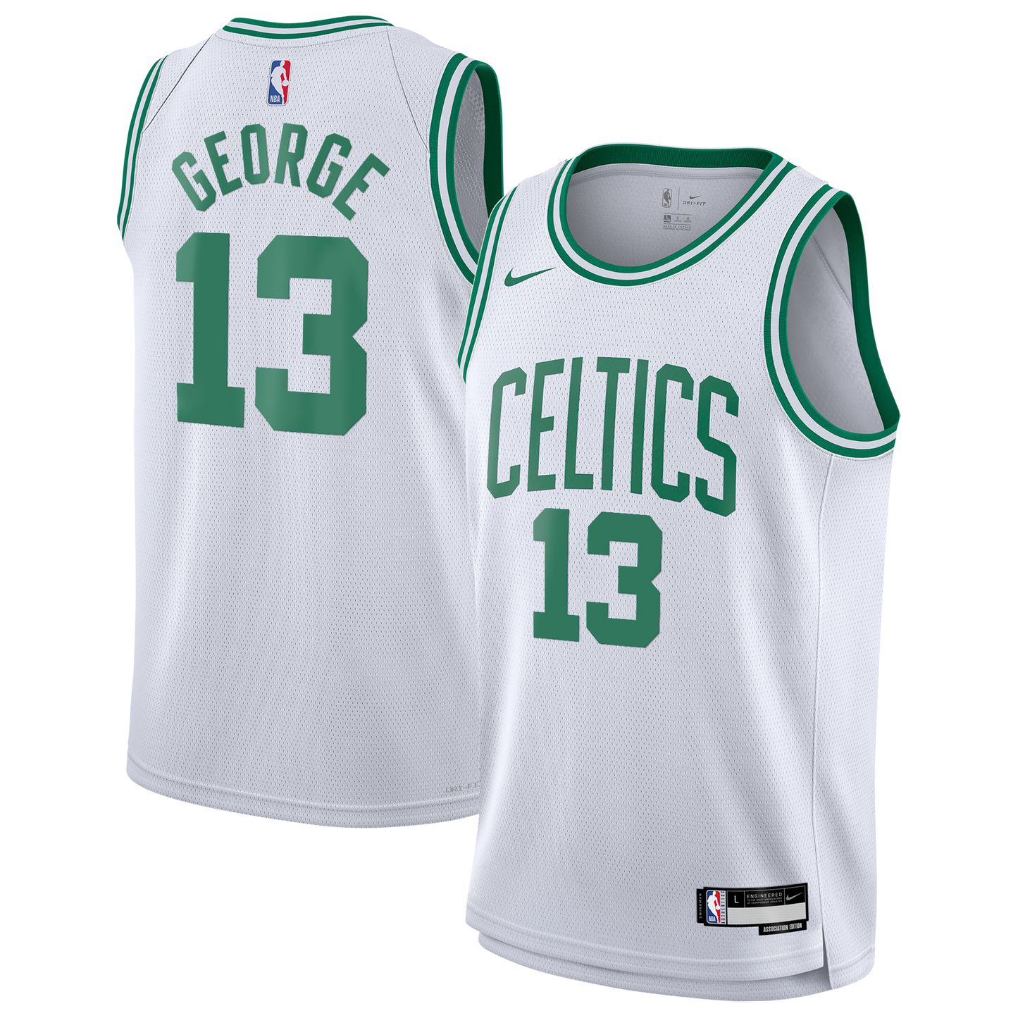 Boston Celtics Nike Association Edition Swingman Jersey - White - Paul George - Youth