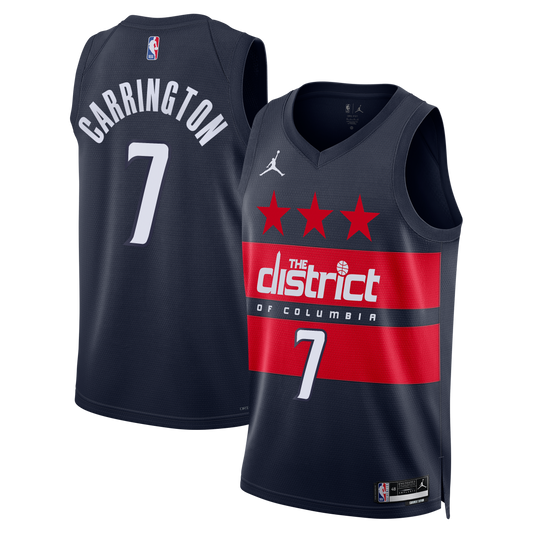 Washington Wizards Jordan Brand Statement Edition Swingman Jersey - Navy - Bub Carrington - Mens